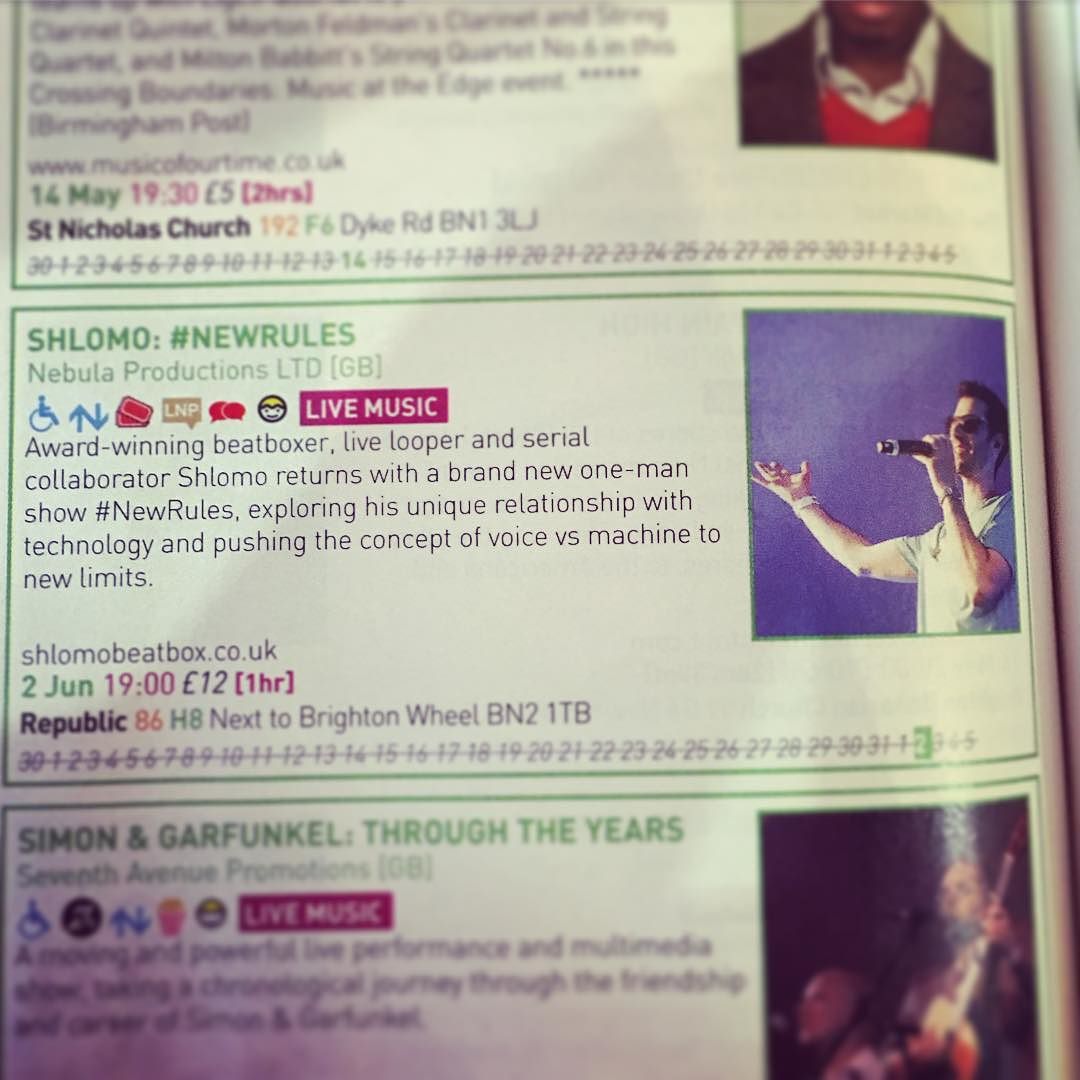 Excited about Brighton Fringe in June! #NewRules http://ift.tt/1SMXiZk
